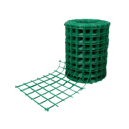 MINI ROLLO MALLA METÁLICA ELECTROSOLDADA PLÁSTICO VERDE